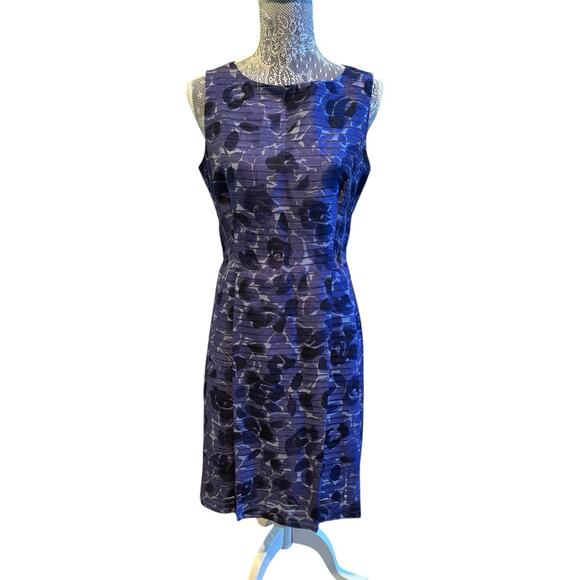 Anne Klein Purple Sheer Romantic Fairy Fit & Flare Midi Dress Women's Size 8 - Picture 1 of 5